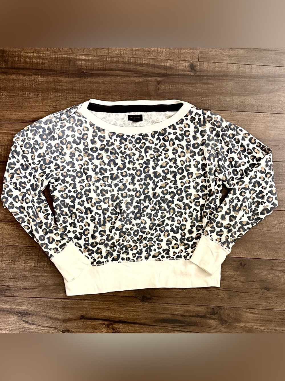 True Religion Leopard Print Lightweight Sweatshirt Y2K Vintage Women’s Size M